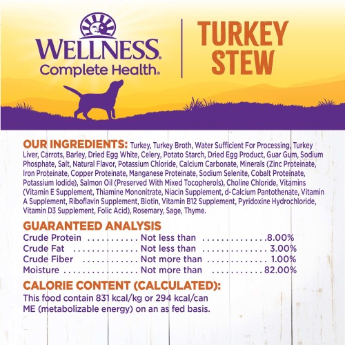 <p>Turkey, Turkey Broth, Water Sufficient for Processing, Turkey Liver, Carrots, Barley, Dried Egg Product, Turkey Heart, Celery, Natural Flavor, Guar Gum, Dried Plain Beet Pulp, Sodium Phosphate, Salt, Fish Oil (Preserved With Mixed Tocopherols), Potassium Chloride, Dried Chicory Root, Minerals (Zinc Proteinate, Iron Proteinate, Copper Proteinate, Manganese Proteinate, Sodium Selenite, Cobalt Proteinate, Potassium Iodide), Choline Chloride, Vitamins (Vitamin E Supplement, Thiamine Mononitrate, Niacin Supplement, d-Calcium Pantothenate, Vitamin A Supplement, Riboflavin Supplement, Biotin, Vitamin B12 Supplement, Pyridoxine Hydrochloride, Vitamin D3 Supplement, Folic Acid), Sunflower Oil, Rosemary, Sage, Thyme, Tricalcium Phosphate.</p>
