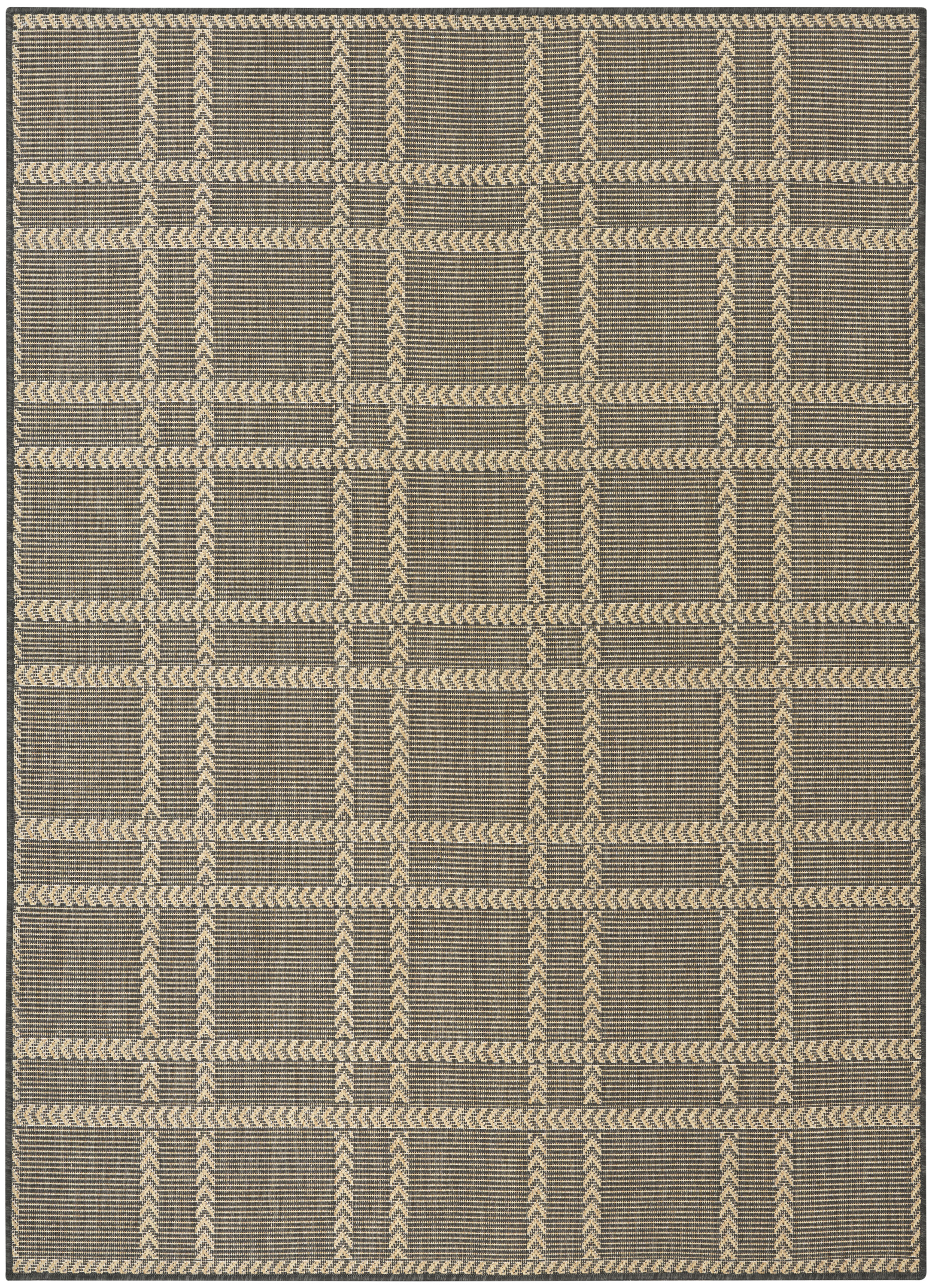 Nourison Horizon Indoor/Outdoor 5' x 7' Charcoal Modern Rug