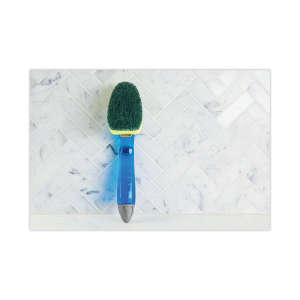 3M, Scotch-Brite, Heavy Duty Soap Dispensing Dishwand, Round, 2.6"x3", Green