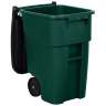 Rubbermaid Commercial, BRUTE®, Rollout, 50 gal, Resin, Green, Rectangle, Receptacle