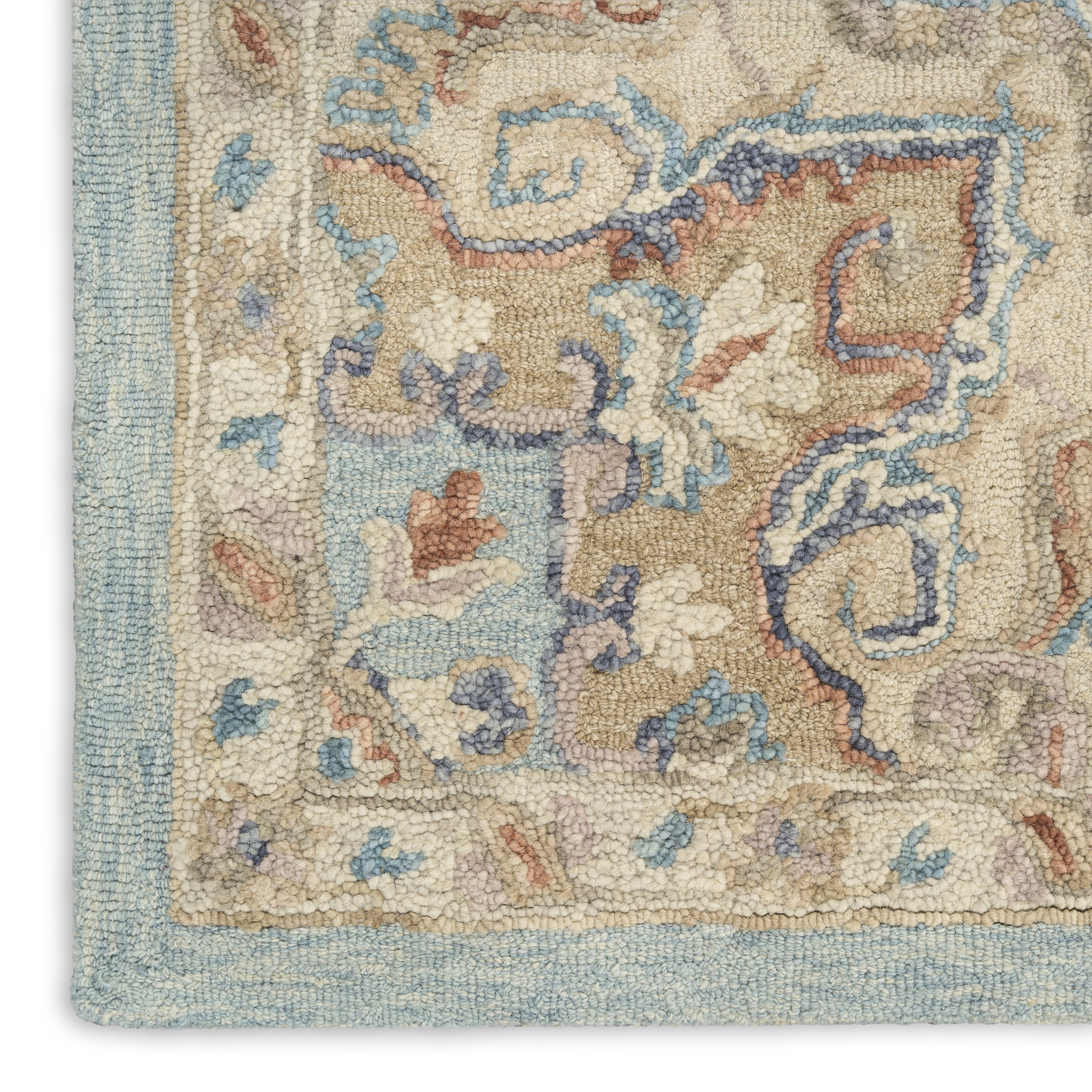 Nourison Maison 9'9" x 13'9" Light Blue Ivory Vintage Indoor Rug