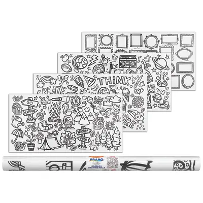 Prang Doodle & Drawing Rolls By Cassie Stephens, White, 58" x 30", 4 Designs