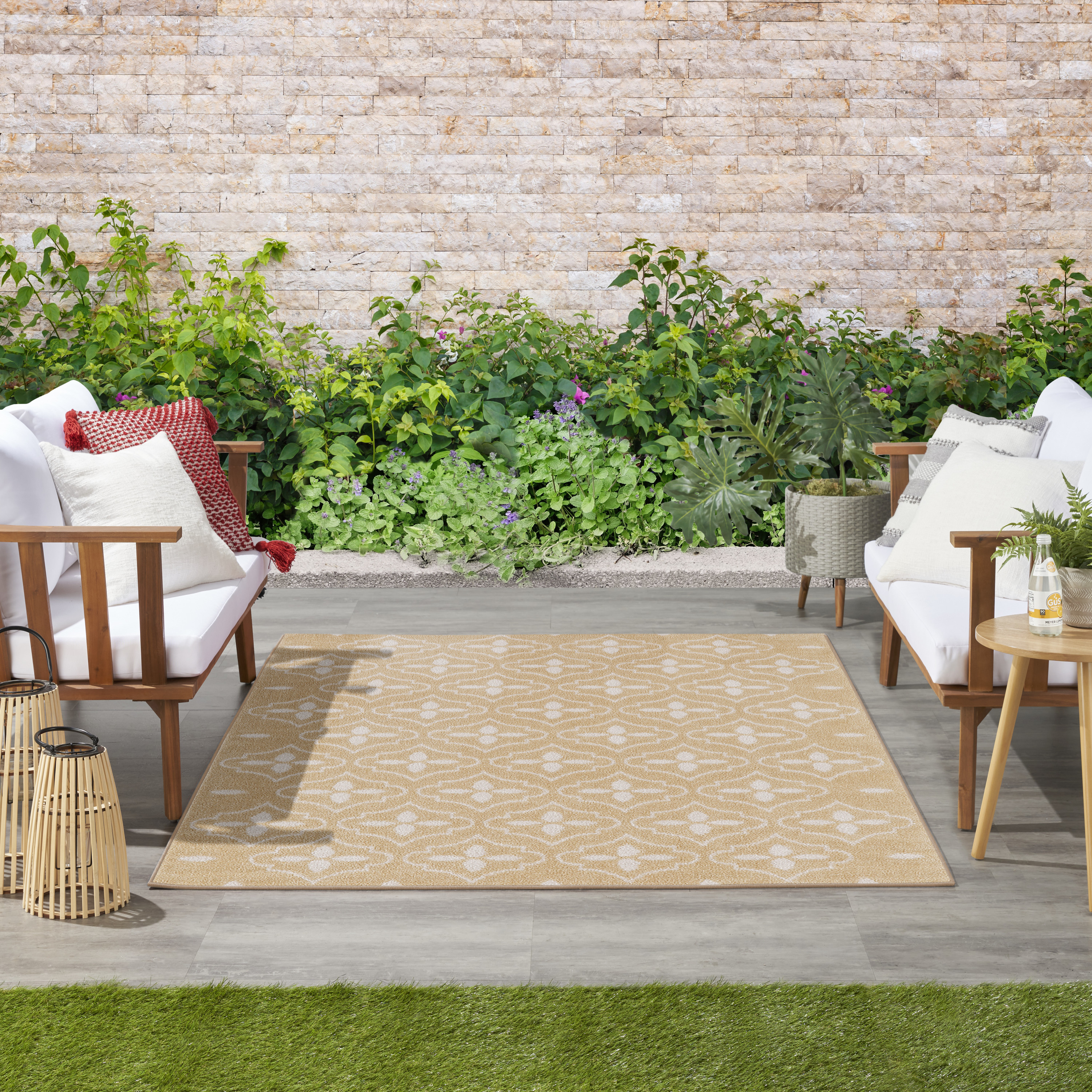 Nourison Nourison Essentials 4' x 6' Beige Ivory Modern Rug