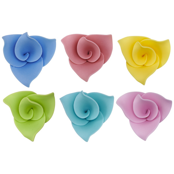 Pastel Origami Flowers - Red 3 Free Sweet Décor® Edible Decorations