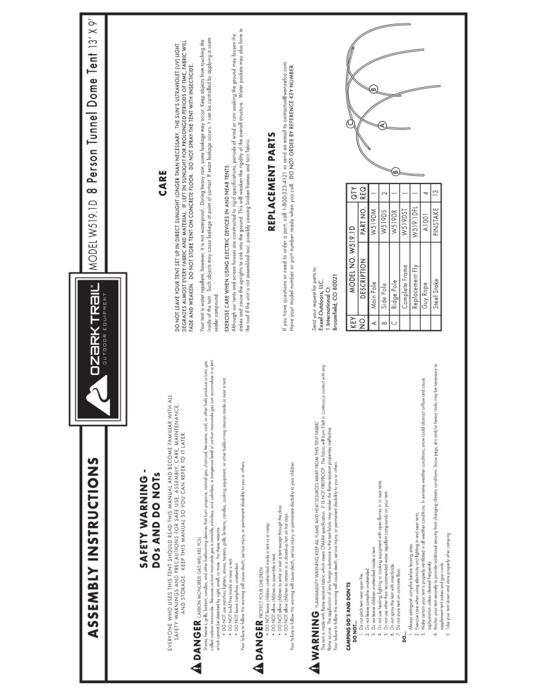 Ozark Trail 8Person Dome Tunnel Tent with Maximum Weather Protection