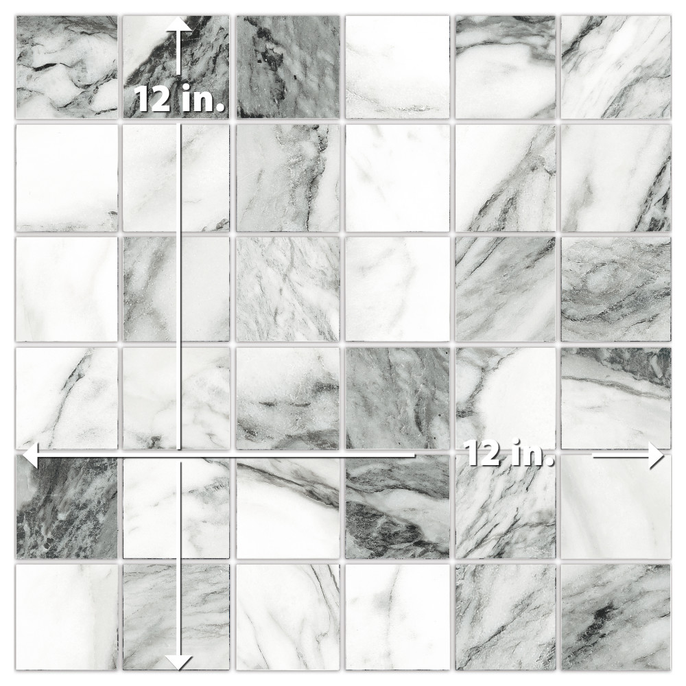 Touche 2″ Square Zebre 11-3/4 in. x 11-3/4 in. Porcelain Mosaic Tile