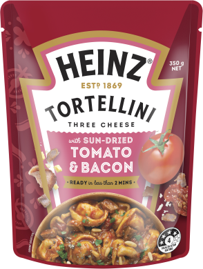 Heinz® Tortellini Three Cheese with Sun-dried Tomato & Bacon 350g
