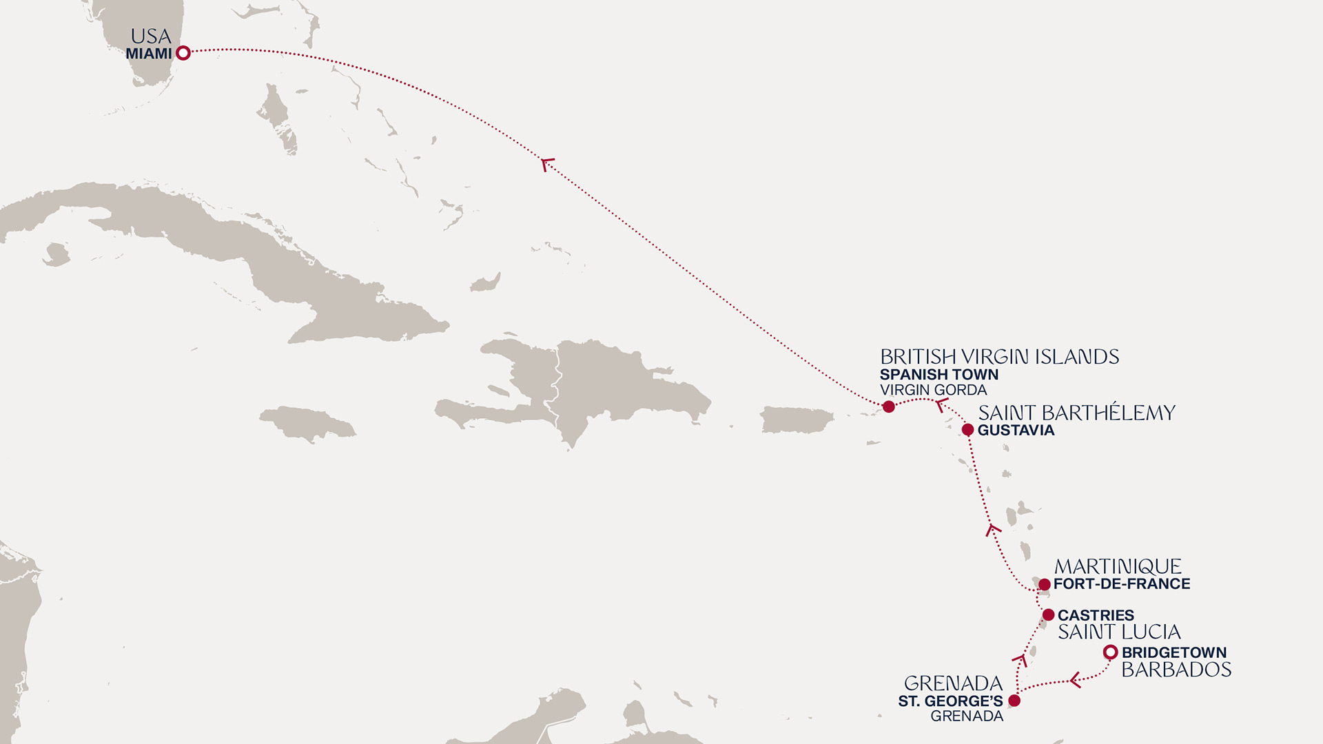 Itinerary map