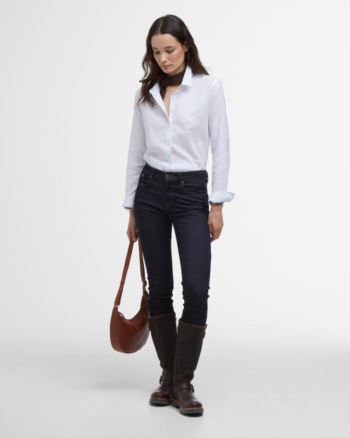 Glades Relaxed Long-Sleeved Shirt White/Gardenia