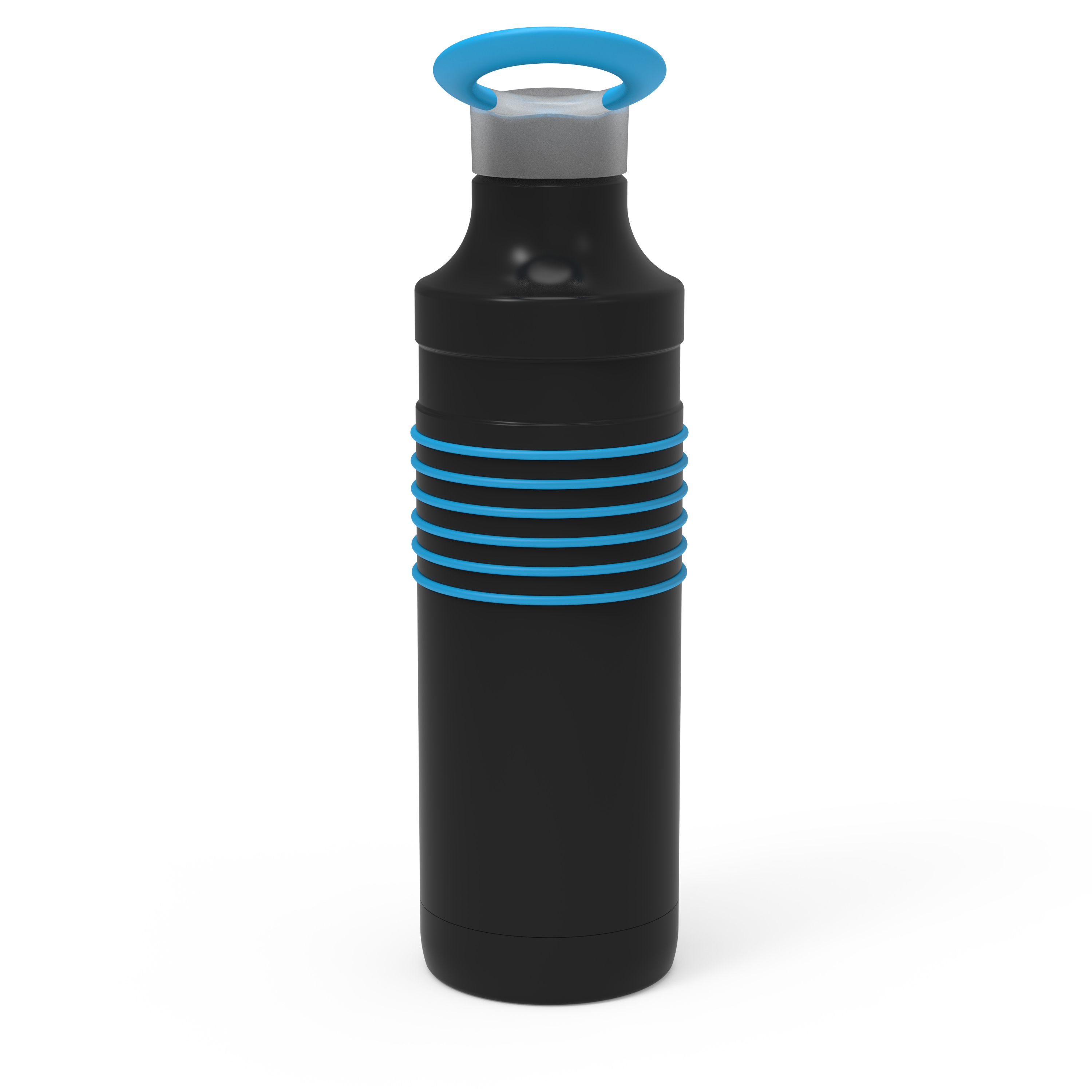 HydraTrak 22 ounce Vacuum Insulated Stainless Steel Tumbler, Black with Blue Rings slideshow image 8 HydraTrak 22 ounce Vacuum Insulated Stainless Steel Tumbler, Black with Blue Rings slideshow image 8