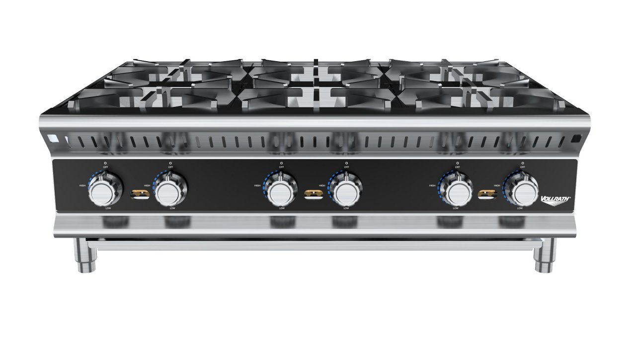 36-inch 6-burner countertop gas hot plate
