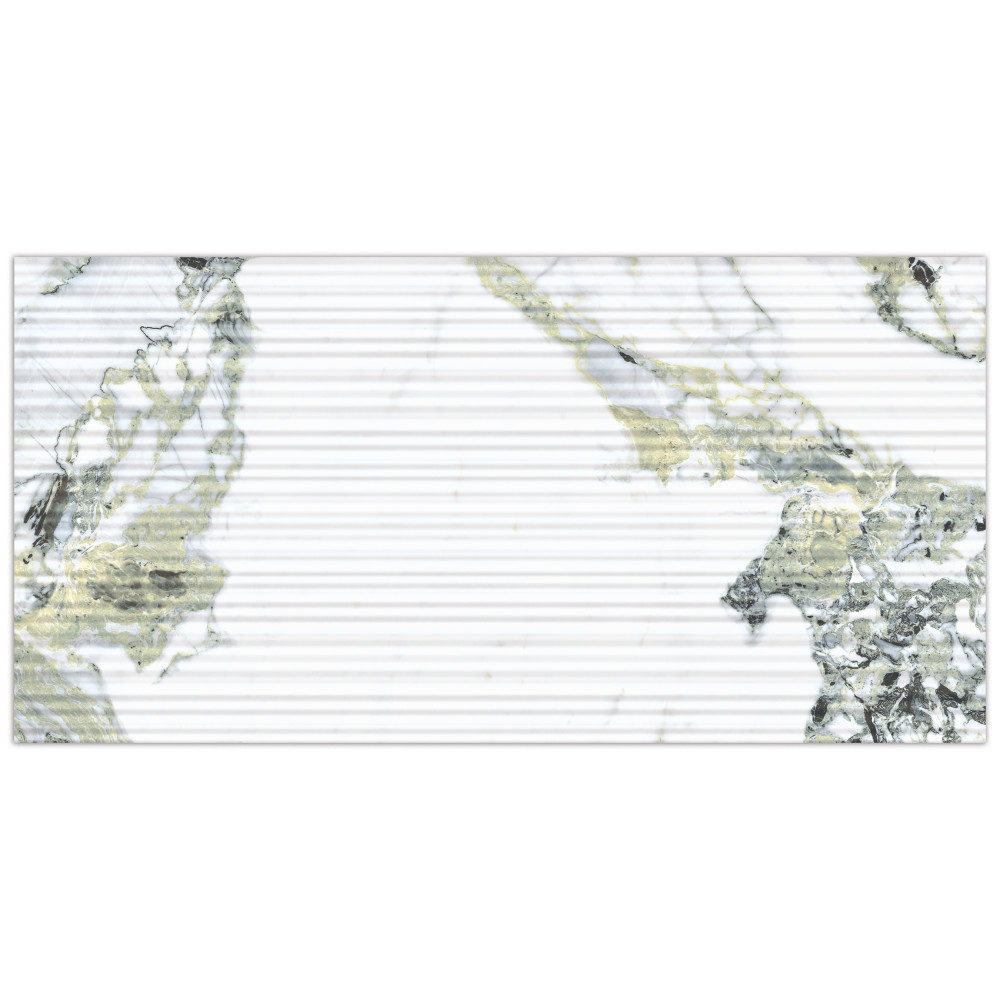 Sample – Touche Pleated Deco Jade Porcelain Floor and Wall Tile
