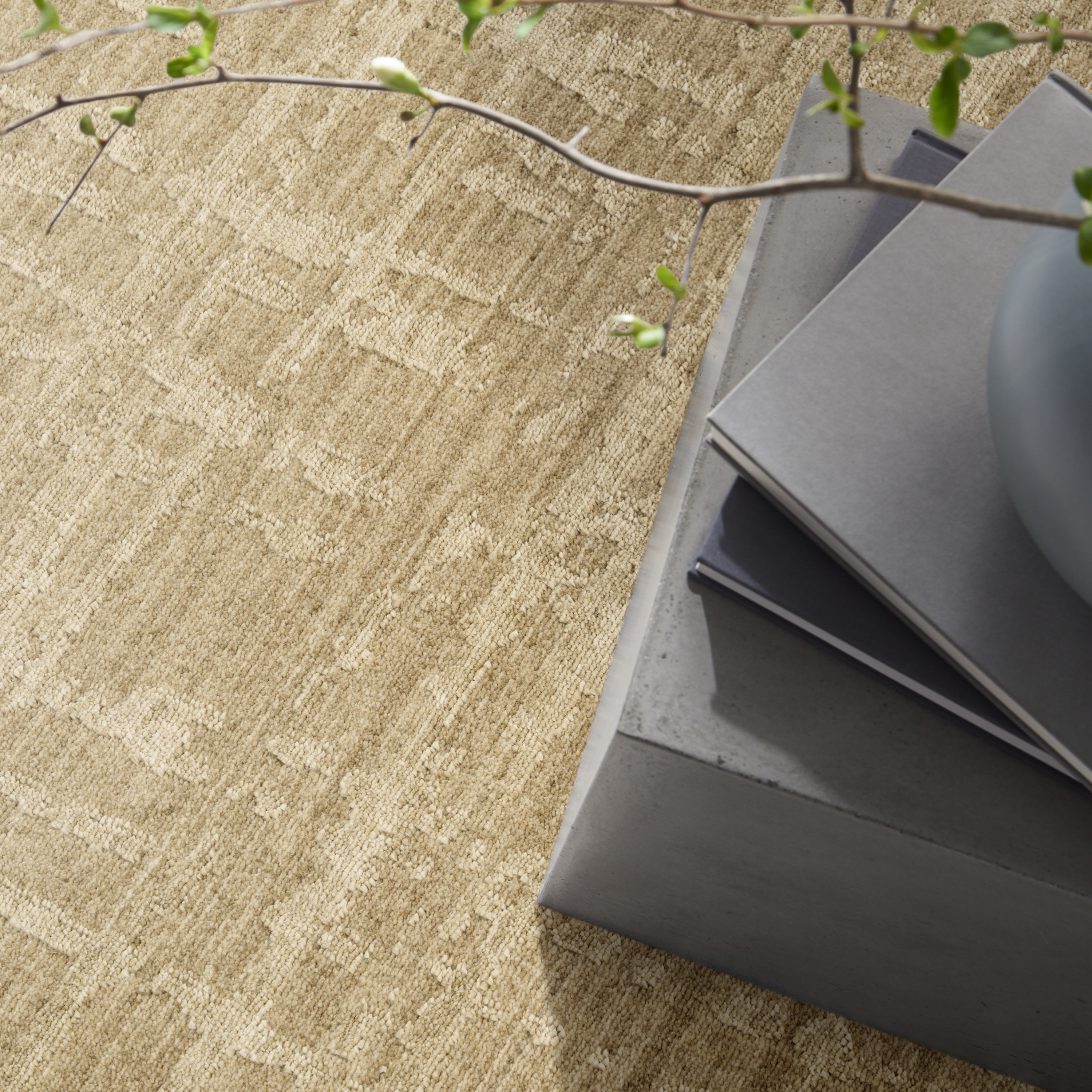 Calvin Klein CK090 Latitude 7'10" x 10'2" Taupe Modern Indoor Rug