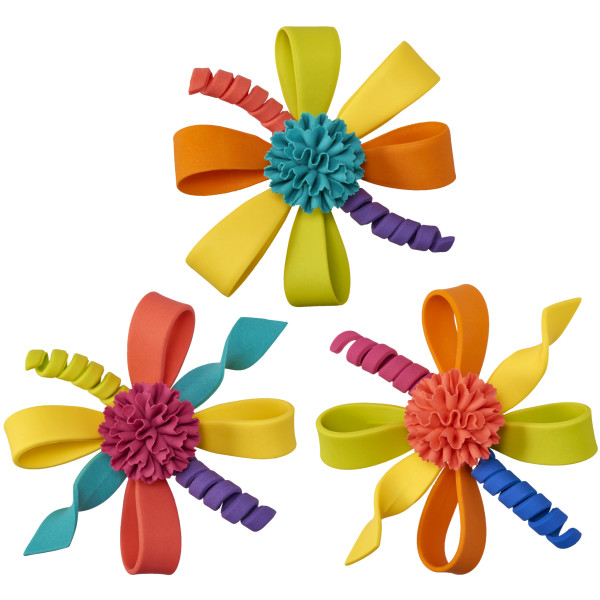 Multi-Colored Burst Assortment Gum Paste Layon