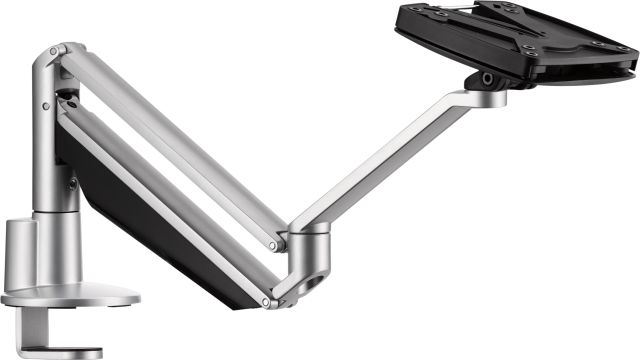 Novus CLU II is designed with a taller, longer profile to elevate a larger monitor into a comfortable viewing position.