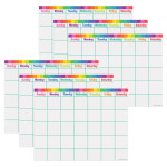 Teacher Created Resources&reg; Colorful Calendar Write-On/Wipe-Off Chart, Pack of 6 TCR7494-6