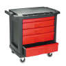 Rubbermaid Commercial, 5 Drawer Mobile Work Center, Black
