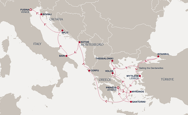 Itinerary map