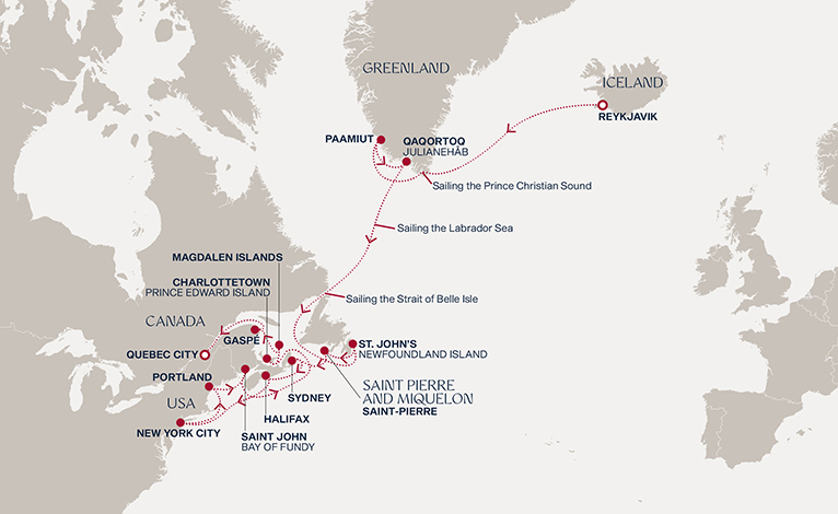 Itinerary map