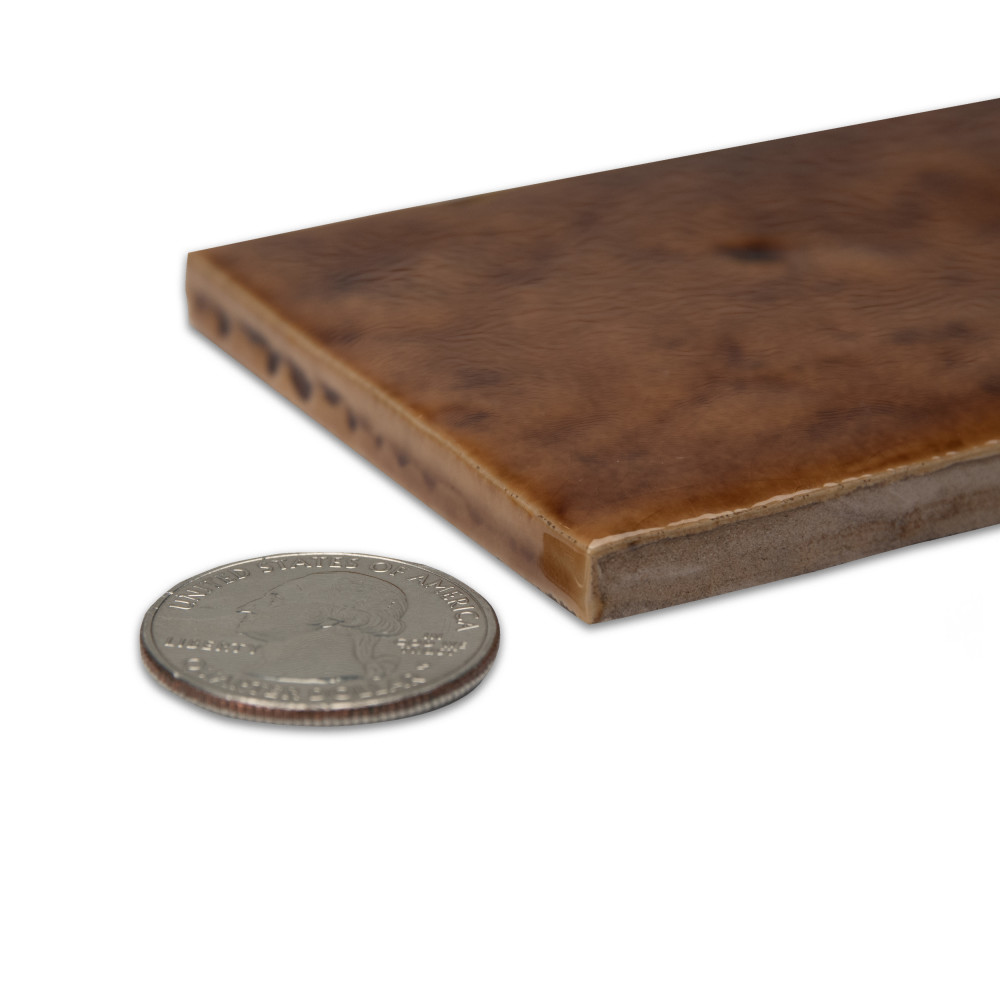 Menorca Rust 2-1/2 in. x 12-7/8 in. Ceramic Wall Tile