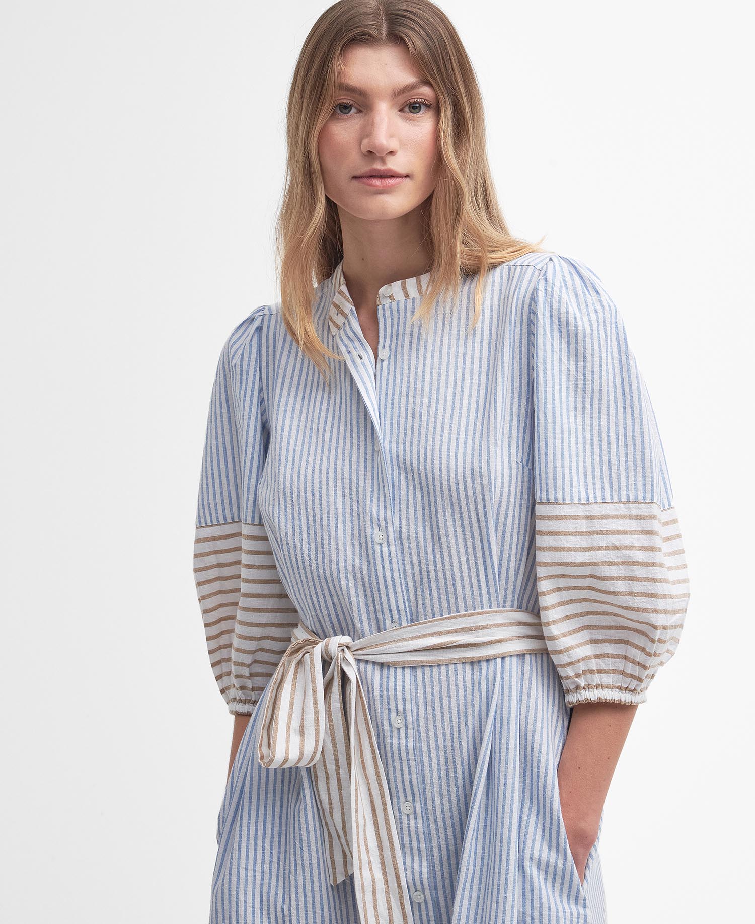 Thea Striped Shirt Dress image number 3