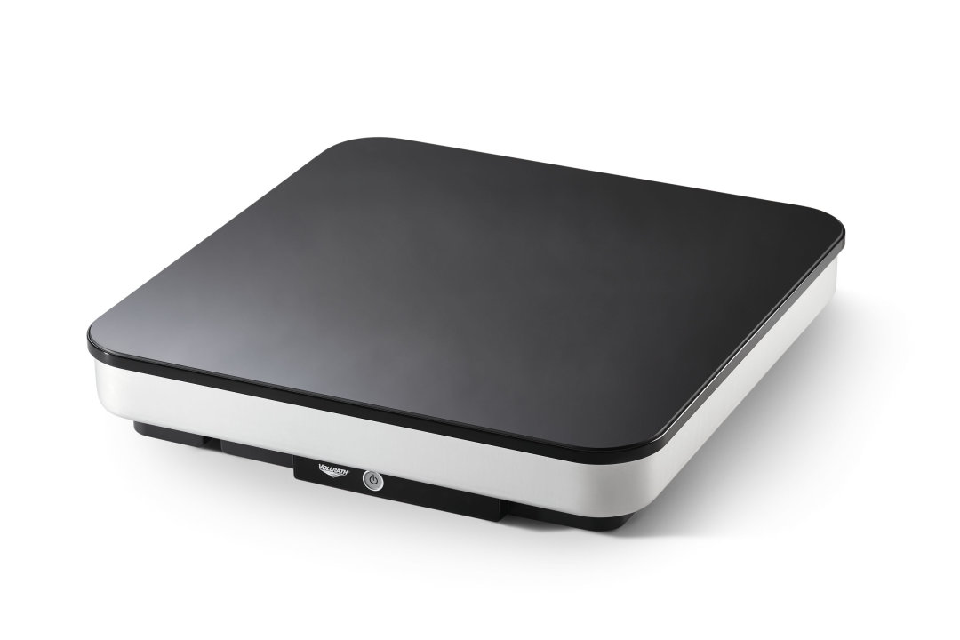 230-volt 16-inch Mirage® square countertop induction buffet warmer in natural finish with Schuko plug