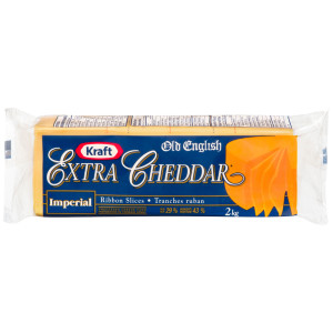 KRAFT Extra Processed Cheese-Slices Cheddar Old English 2kg 2 image