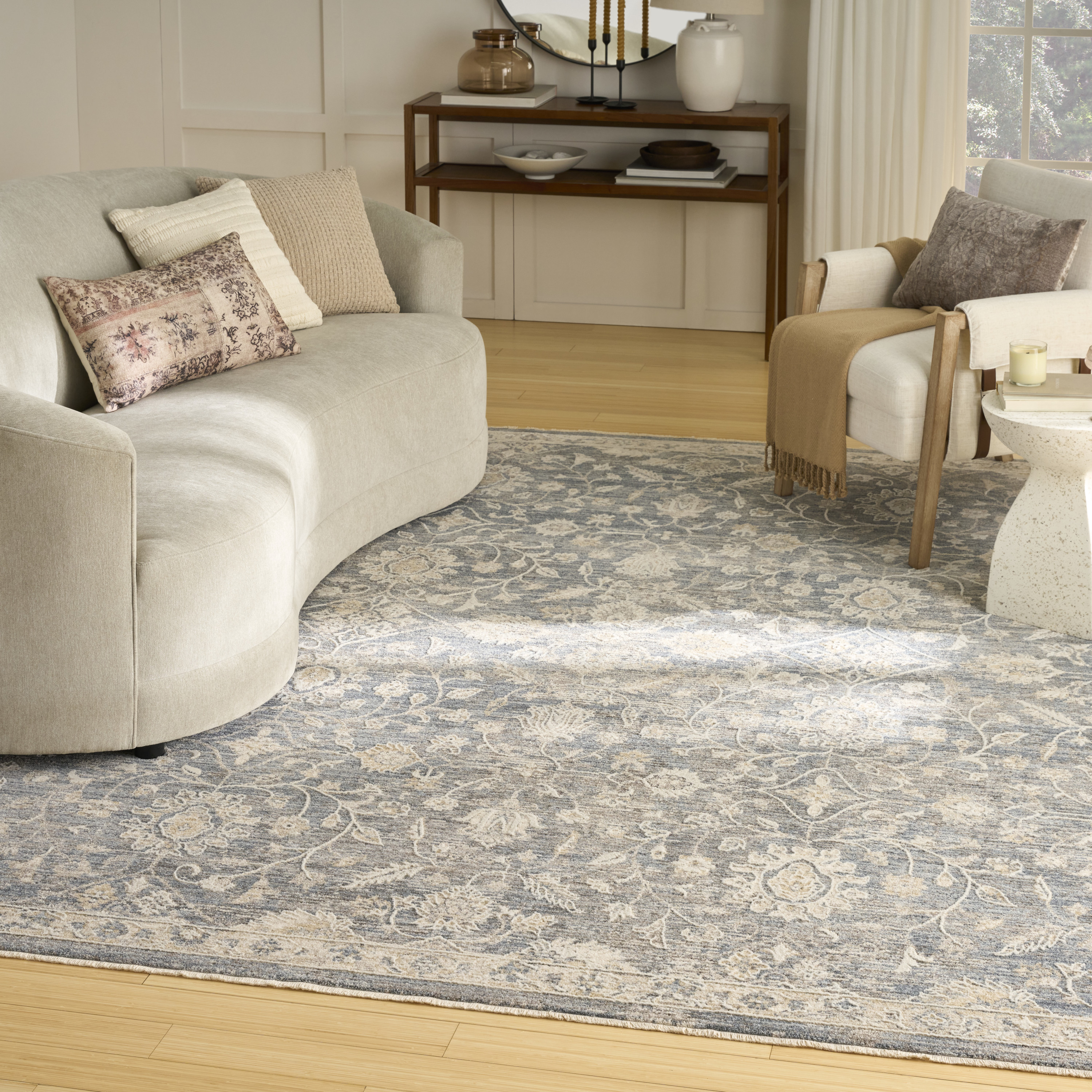 Nourison Retreat 5'3" x 7'6" Blue Vintage Indoor Rug