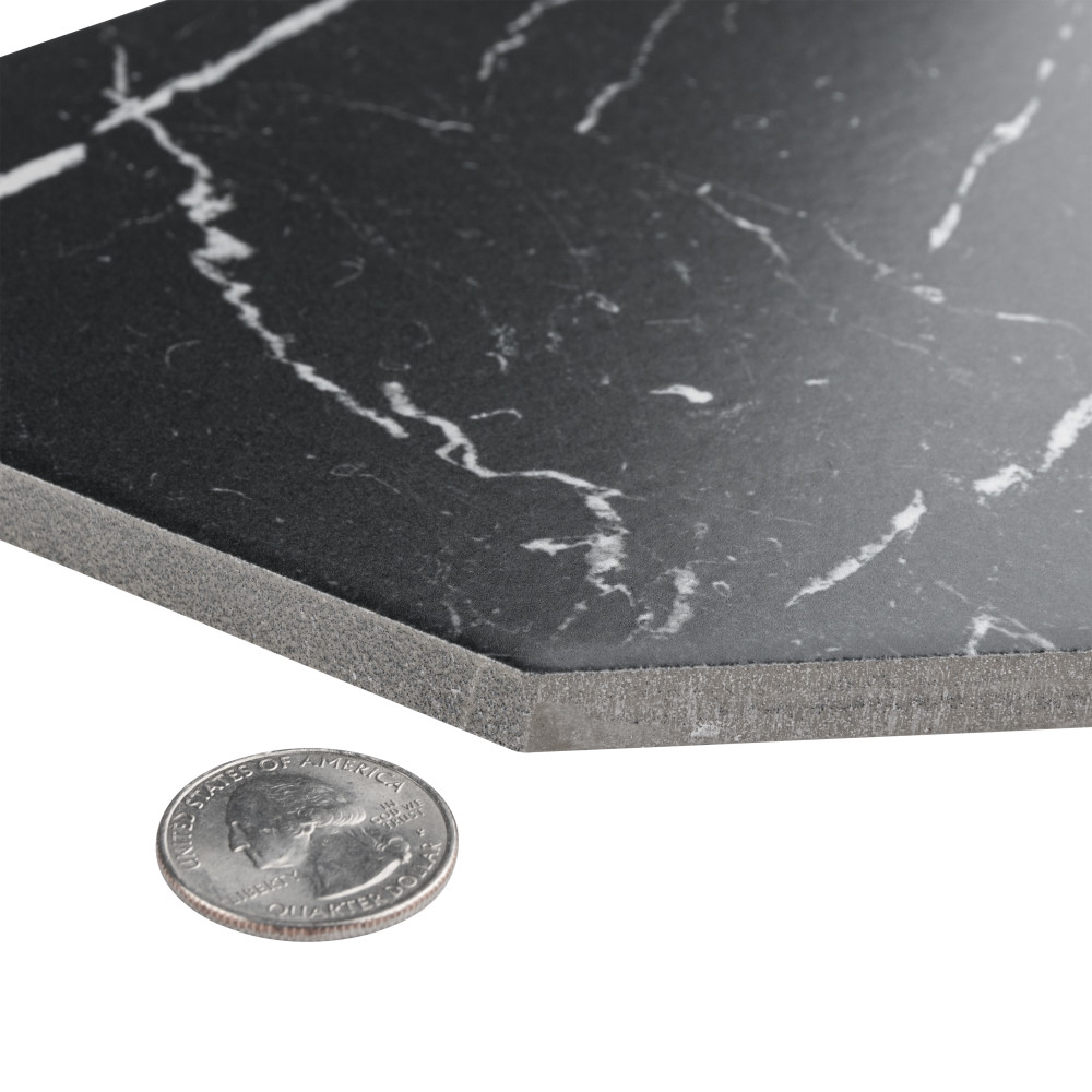 Timeless Marquina Kayak 6-1/2 in. x 12-1/2 in. Porcelain Floor and Wall Tile