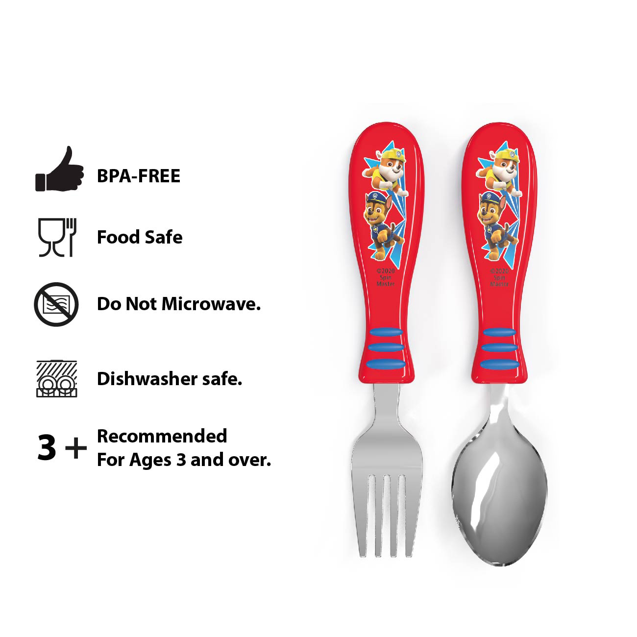 Paw Patrol Kid’s Flatware, Chase and Rubble, 2-piece set slideshow image 7