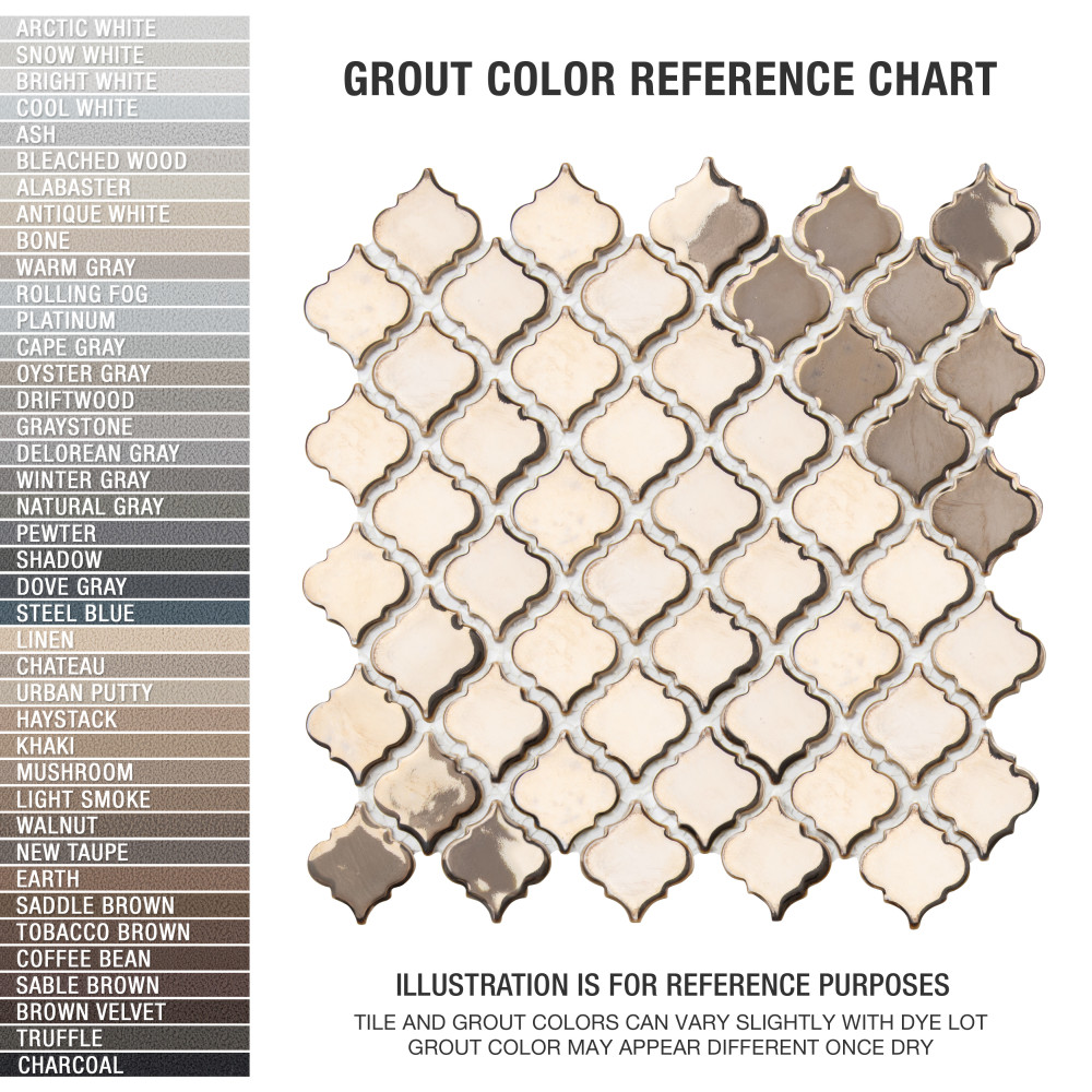 Hudson Tangier Gold 12-3/8 in. x 12-3/8 in. Porcelain Mosaic Tile