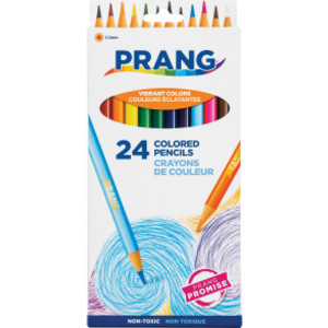 Thick Core Colored Pencils, Assorted Colors, 3.3 mm core, 24 Count
