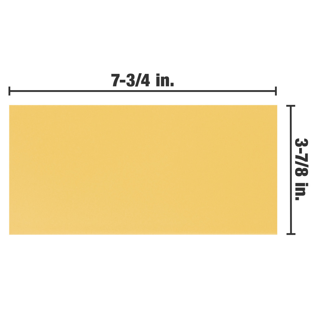 Projectos Sunflower Yellow 3-7/8 in. x 7-3/4 in. Ceramic Floor and Wall ...