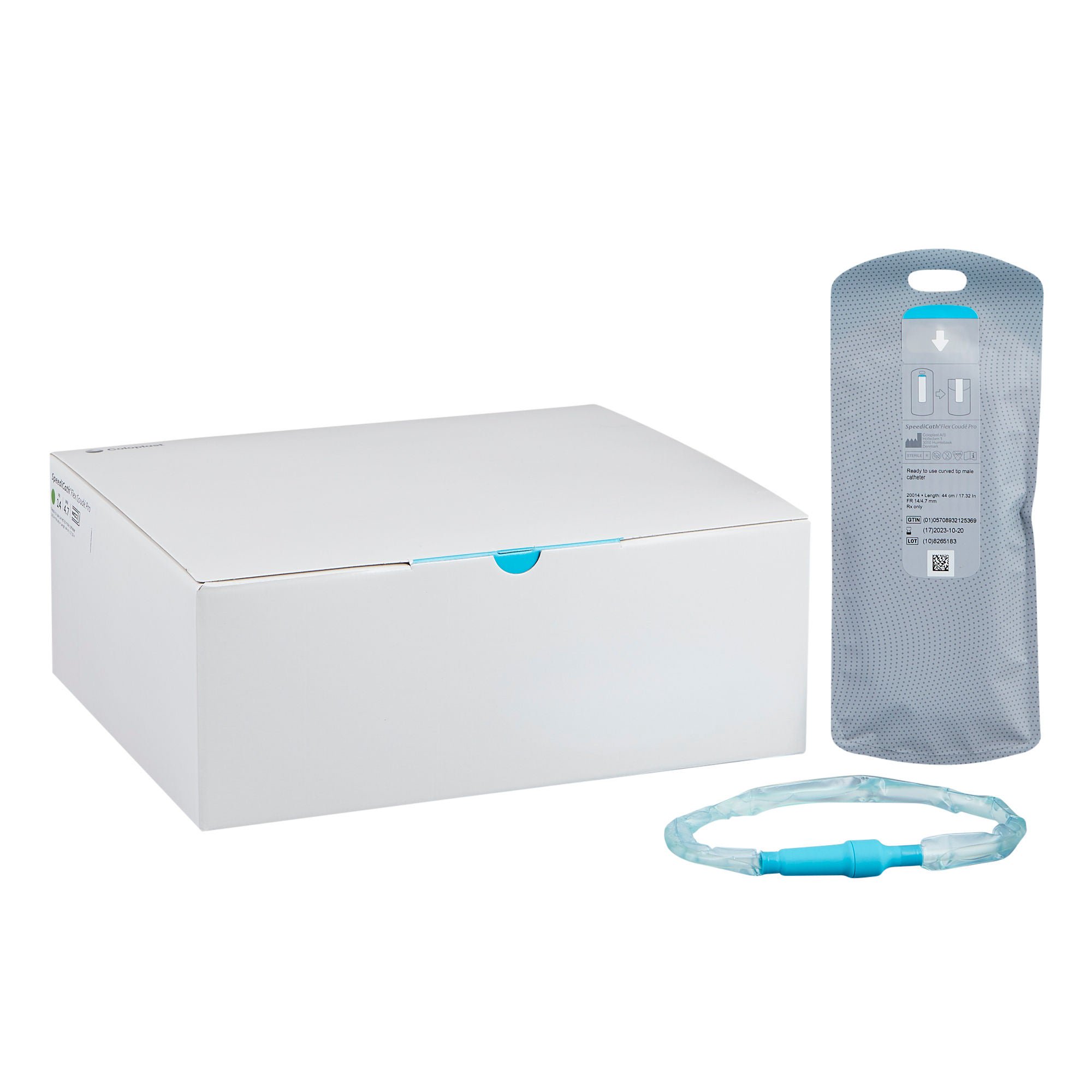 SpeediCath® Flex Coudé Pro Male Urethral Catheter, 14 Fr