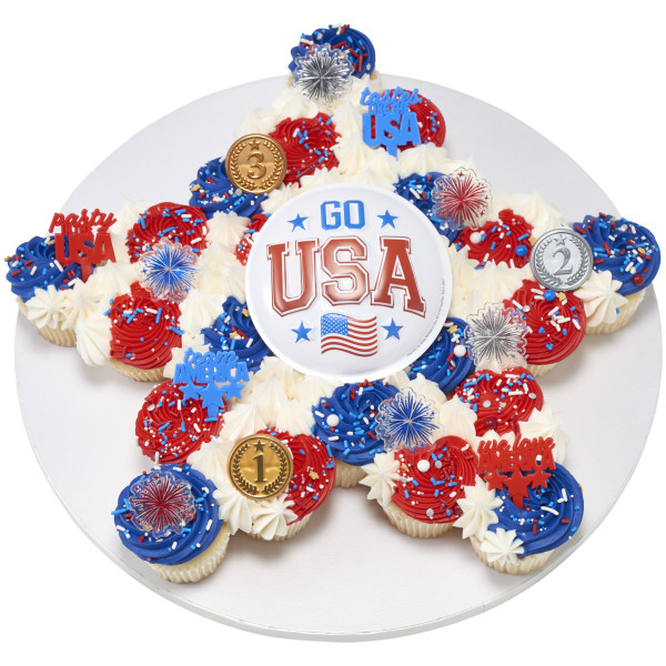 Gold, Silver, and Bronze Medal Foil Cupcake Rings