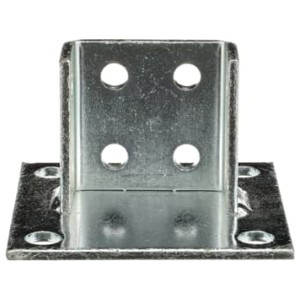 Superstrut Electrogalvanized Steel Squared Post Base Paralleled Strut