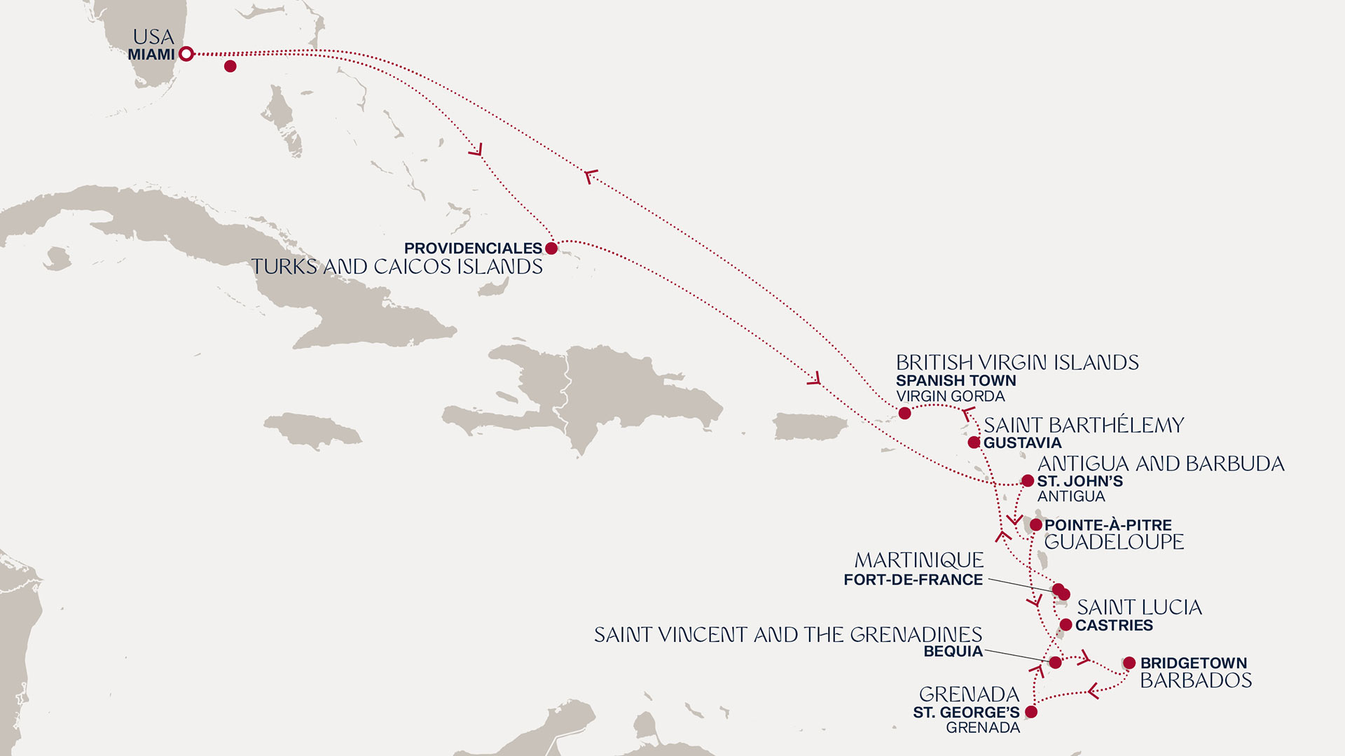 Itinerary map