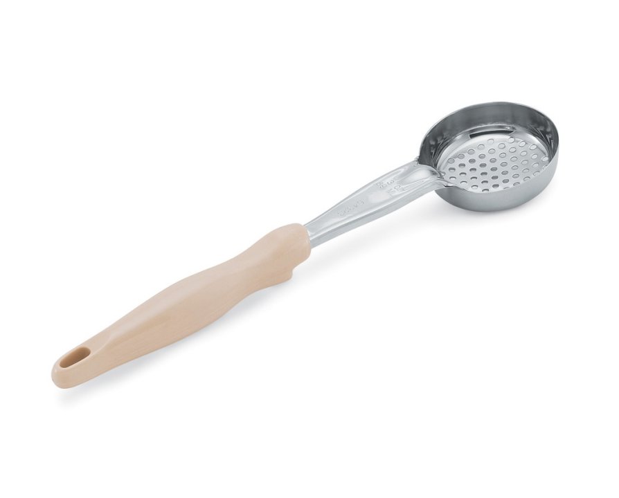 3-ounce one-piece heavy-duty perforated round Spoodle® utensil with ivory nylon handle