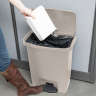 Rubbermaid Commercial, Streamline®, Step-On, 8gal, Resin, Beige, Rectangle, Receptacle