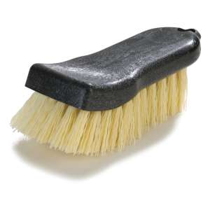 Carlisle, Sparta, 6in, Curved Back Hand Scrub Utility Brush, Polypropylene Bristles, Black