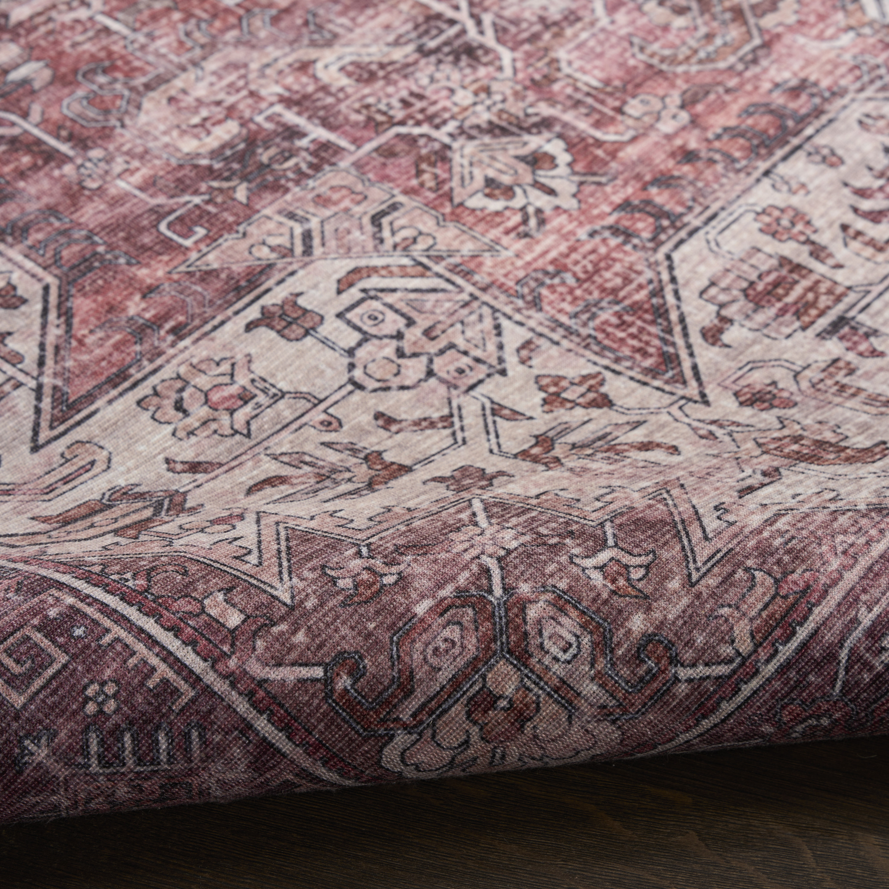 Nourison Nourison Washables 2'2" x 10' Red Vintage Indoor Rug