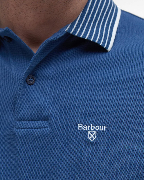 Denwick Short-Sleeved Polo Shirt Dark Denim