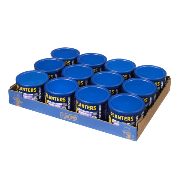 PLANTERS(r) Lightly Salted Mixed Nuts 12/10.3 oz . C1RM - Front Right Open Case (Hi Res)