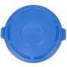 Rubbermaid Commercial, BRUTE, Self-Draining, Round, Heavy Duty Plastic, 44 gal, Blue, Receptacle Lid