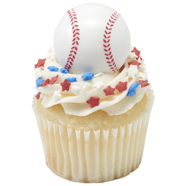 3D Baseball Cupcake Rings