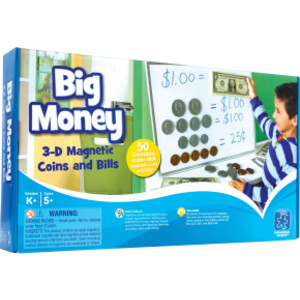 Big Money&trade; Magnetic Coins & Bills, Pack of 50
