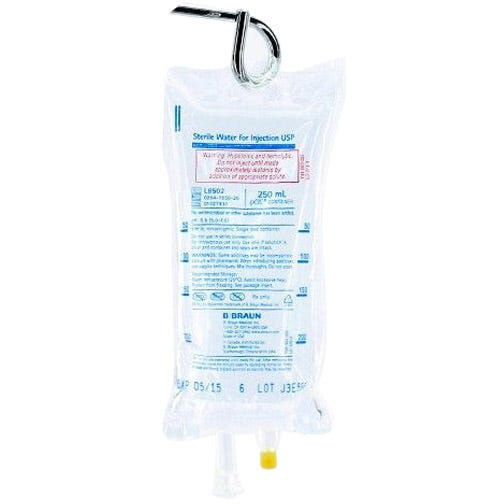 Sterile Water 250ml Plastic Bag for Injection
