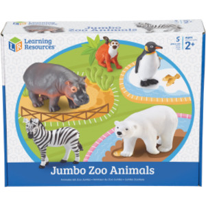 Jumbo Zoo Animals, Set of 5
