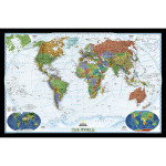 National Geographic World Decorator Map, Enlarged and Laminated, 73" x 48" NGMRE00622080