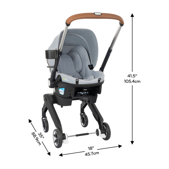 Shyft DualRide Infant Car Seat Stroller Combo with Carryall Storage and Green & Gentle Fabric (Topaz) Specifications